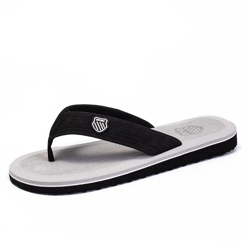 Custom logo Open Toe Sandals Comfortable outdoor Casual Non-slip rubber eva flip-flops slippers For male