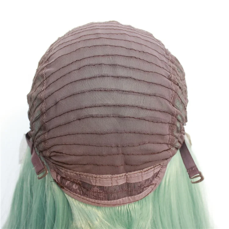 Mint Green Long Silky Straight High Quality Heat Resistant Lace Front Wig