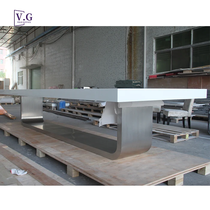 Изготовленный на заказ стол для конференц-зала белый встреч совещаний дизайн стола