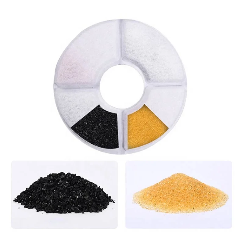 Resin Carbon Cat Drinking Fountain Replacement Filter Filter for Cat Pet Water Fountain Filter, Round Activated Carbon Color Box