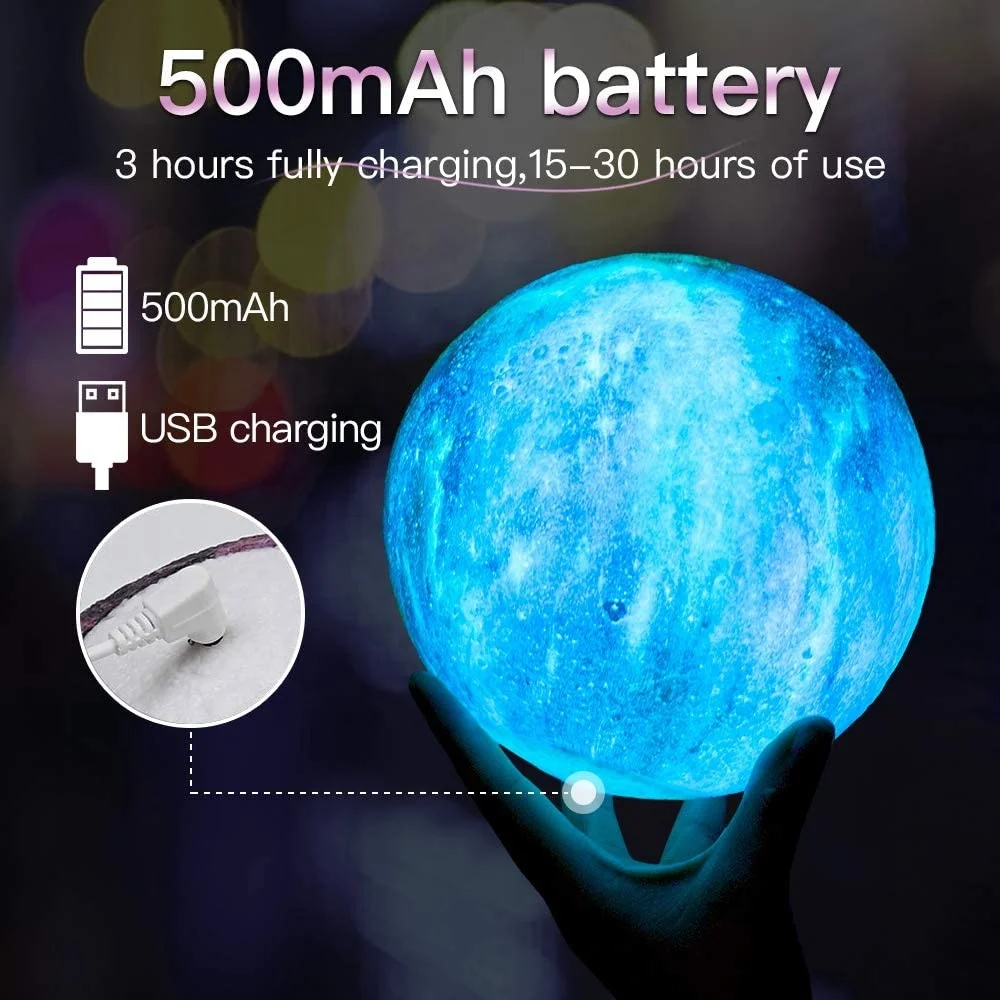  Biumart Прямая доставка 16 видов цветов с изображением галактики лампа USB аккумуляторная 15 см пульт дистанционного управления 3D печати светодиодный ночник