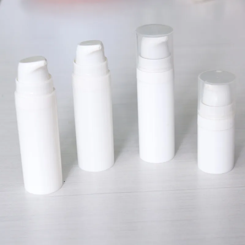Eco friendly white empty PP plastic cosmetic packaging container serum lotion 15ml 30ml 50ml airless pump bottle