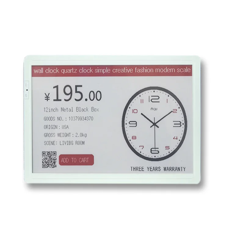 
Colors E-Paper Display Electronic Price Shelf Label For Food Shop 