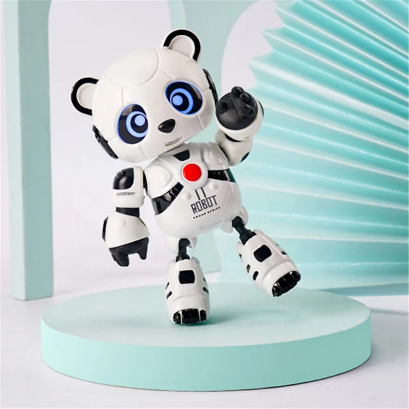 2022 Newest Diecast Robot Toy MY66-Q1206 Intelligent Super BO Recording Panda Robot Toy With Music and Lights For Children