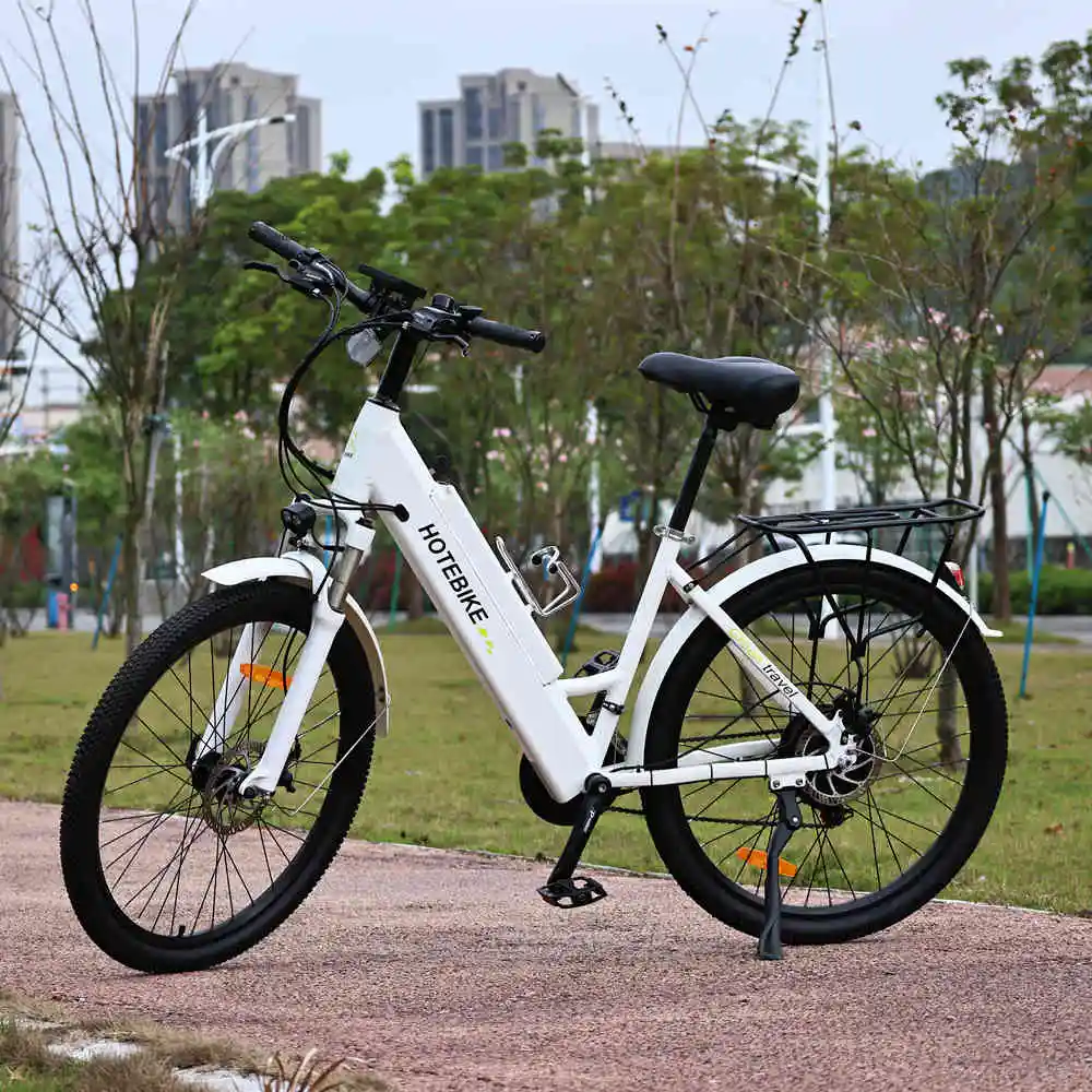 Lightweight Frame Electric City Bicycle 250W 36V 10Ah 7 Speed Gears Disc Brake Brushless Alloy Aluminum Frame Electric Bike
