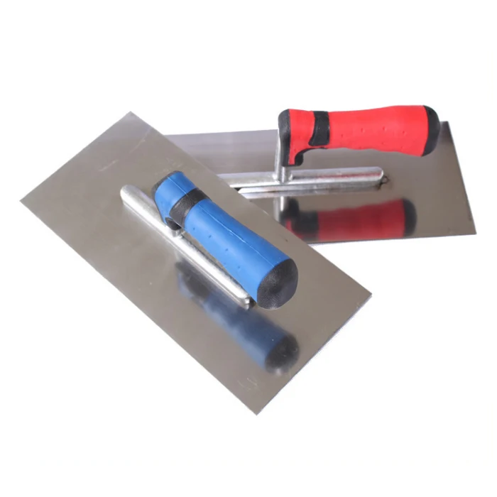 NEWMAN I2027-2 Rubber Handle Stainless Steel Notched Plastering Trowel With Teeth