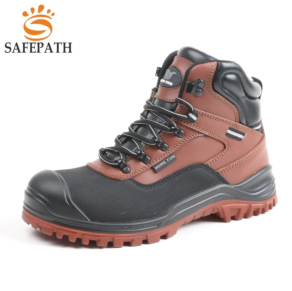 Manufacturer Supply industrial waterproof safety shoes boots anti slip secure boots shoes for work men
