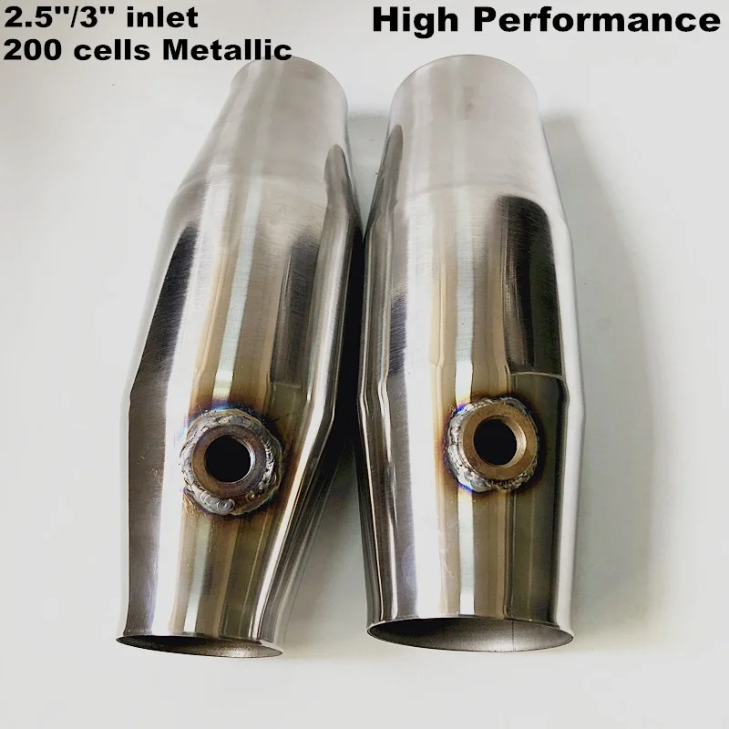 
 Высокая производительность каталитического нейтрализатора 2,5 '3' Универсальный 200 клетки высокого потока металлик-Core спортивный гоночный каталитический нейтрализатор  