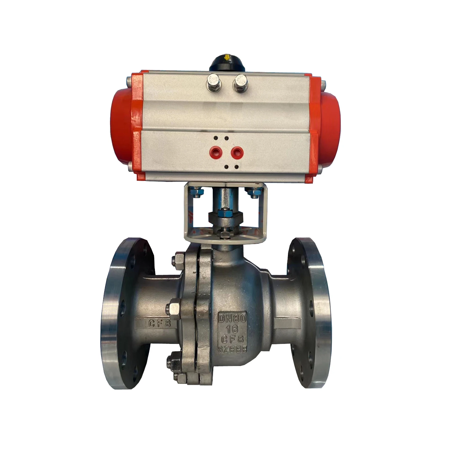 2 Way Pneumatic Operated Ball Valves DN15~200 Flanged Ball Valve with Pneumatic Drive Dn 400 Pn 16