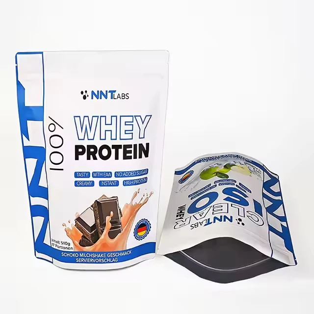 Full Color Printed Moisture Proof Matte Stand Pouch Resealable Doypack Healthcare Supplements Whey Protein Powder Foil Bag