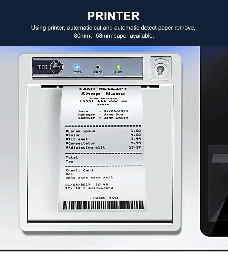 Crtly qr code scanner payment terminal self check in kiosk credit card payment machine information kiosk touch screen