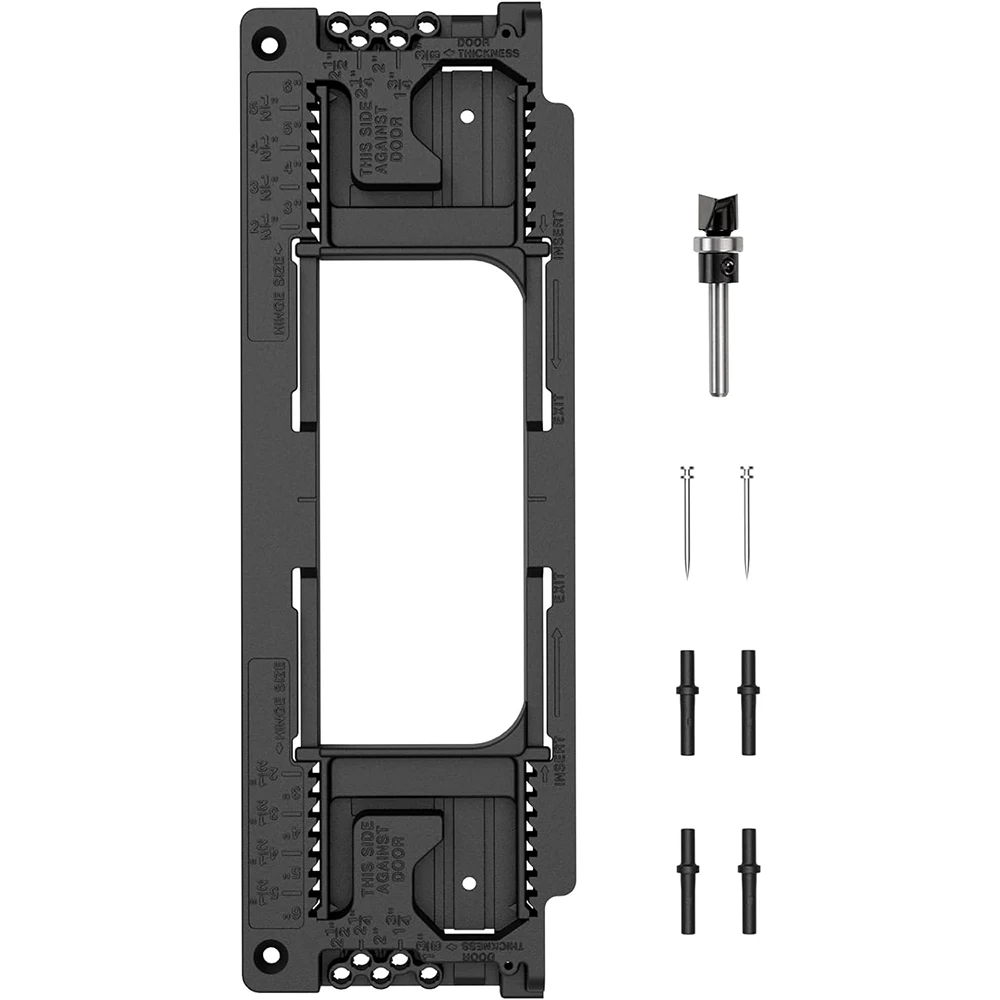 Woodworking Door Hinge Installation Kit Hinge Door Lock Opening Locator with 1/2 in Router Bit for US Hinges