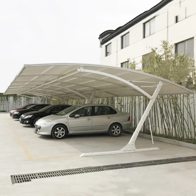 Double size carport with PVDF roof tent for car awning canopy