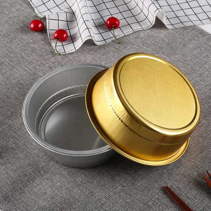 ALCHN 620ML/21oz  Disposable To Go High Quality Bakery Use Colorful Aluminum Foil Tray