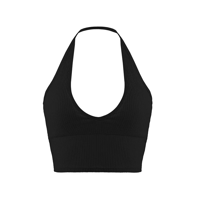 
Thread cotton beauty back wrapped bra hanging halter vest Wireless chest wrap Tube Top vest 