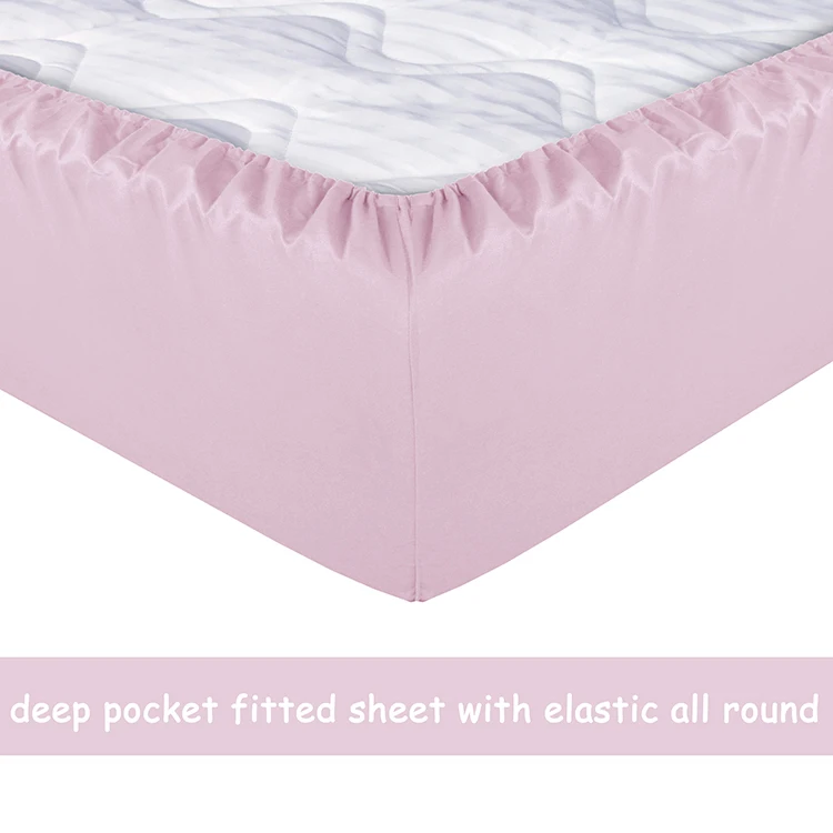 Solid Microfiber 1800 Microfiber King Sheet Set Hot Sale Woven Bedding Softer and More Comfortable Bed Sheets