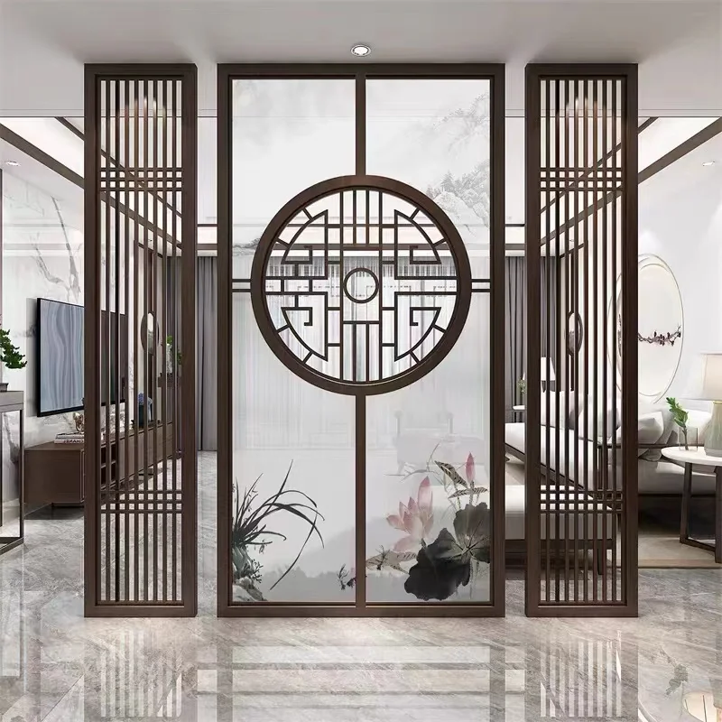 Hot Sale Laser Cut Metal Screen Stainless Steel Hotel  Decorative Room Dividers Partition