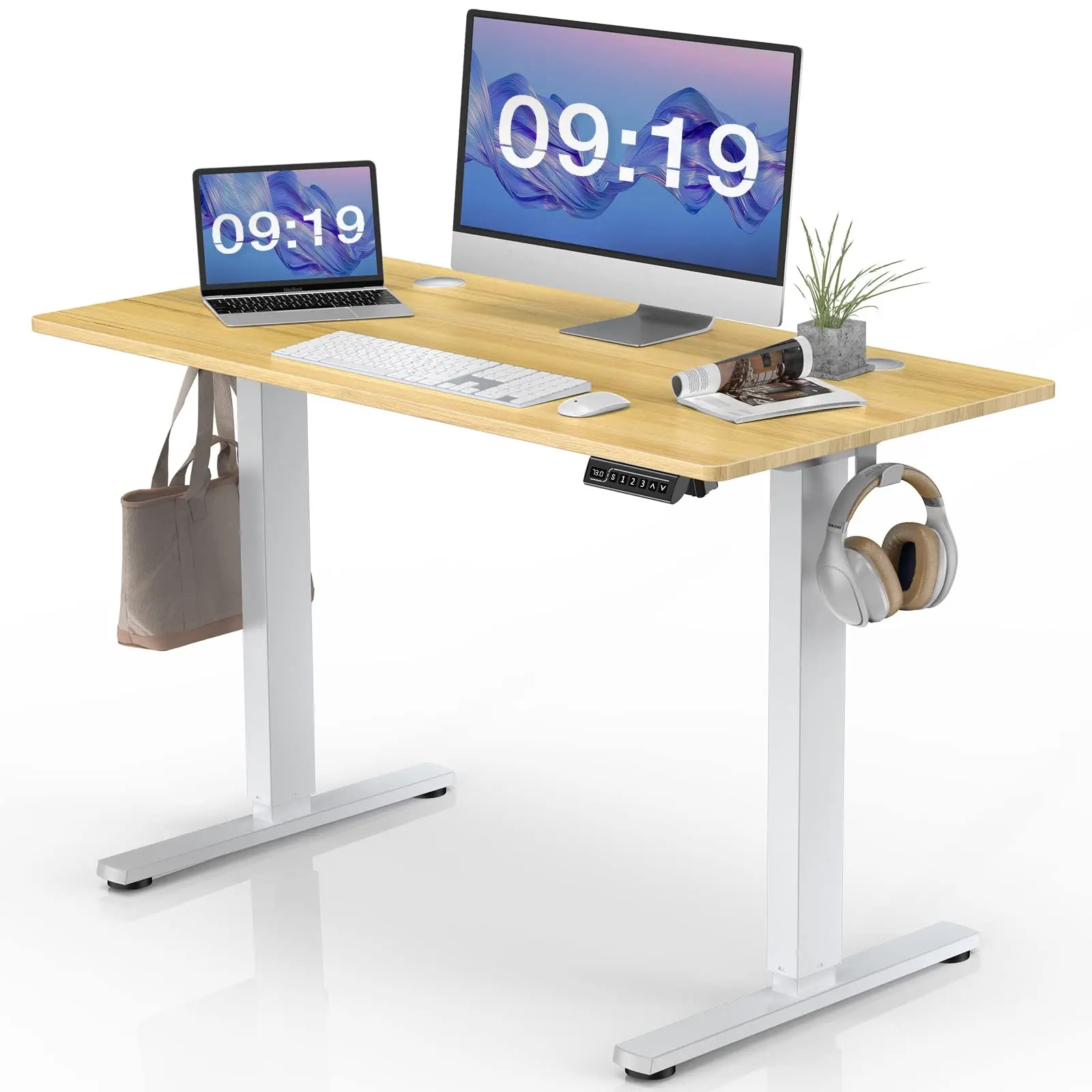 Double motor 3 stage Height Adjustable Standing Desk Frame Metal Table Frame