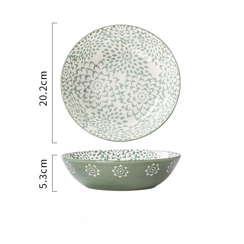 Most Popular Relief Ceramics Deeper Glaze Creative Personality Crockery Tableware Plate