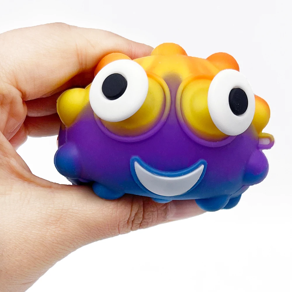 Novelty Silicone Pops Eye Out Toys Ball Light up Pops Relieve Stress Squeeze Sensory Fidget Ball Toys for Kids