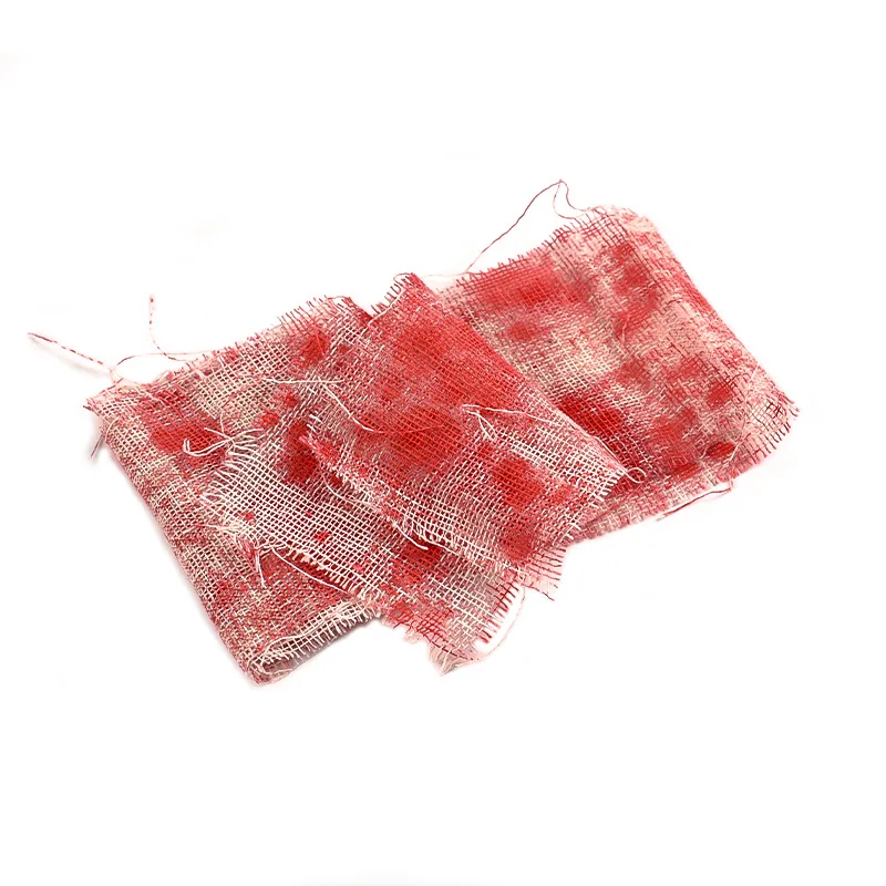 blackpink blood strip cessHalloween Acories Horror House Hanging Escape Gauze Cosplay Blood Wound Bandage Haunted Decoration