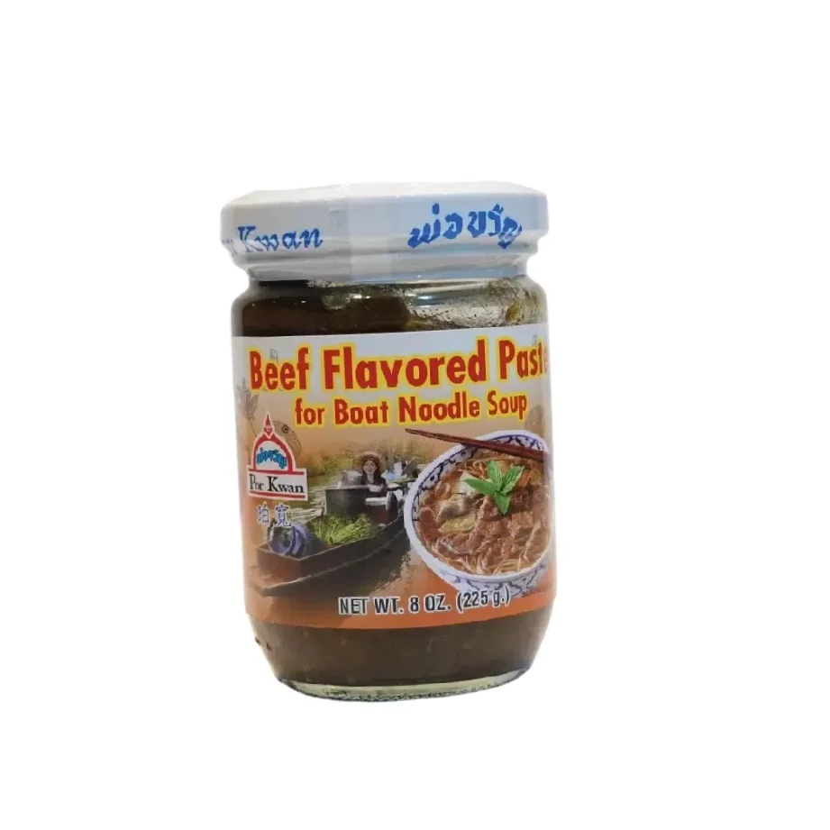 New Thai Sauce 2022 Beef Flavored Paste for Boat Noodle of Thailand Style by Por Kwan for Soup Noodle Spicy Ramen from Thailand