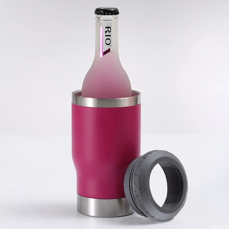 Wholesale Beer Can Sleeve holder 4 in 1 Drink Stainless Steel Metal Can cooler with opener