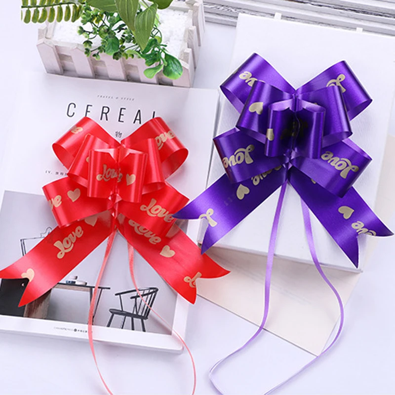 LOVE car door handle decoration wedding room wedding car decoration print large hand pull flower bow