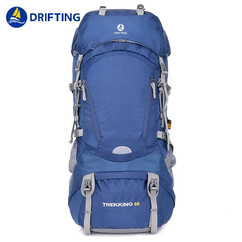 Outdoor bag series 60L multiple storage space backpack with waterproof oxford fabric for mountain climbing bag