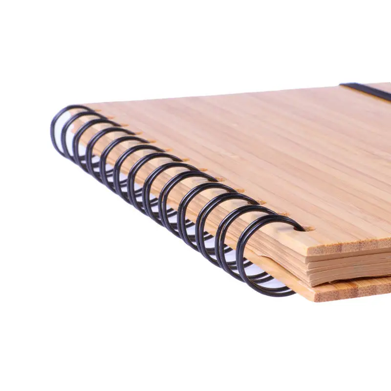 ECO-Friendly Spiral Bamboo Cover Notebook with pen Customized Recycled Bamboo Cover Notebook and Pen Gift Set