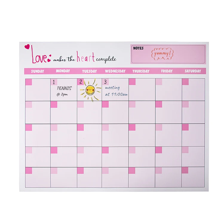 Fridge Magnet Calendar Magnetic Monthly Planner Magnetic Weekly Planner