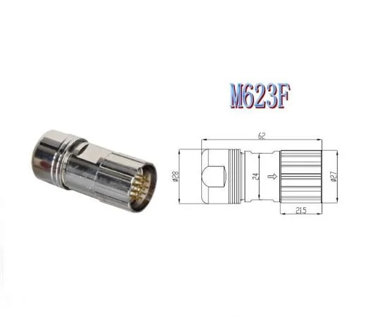 Hummel circular connector-12pin ip67 M23 thread assembly connectors