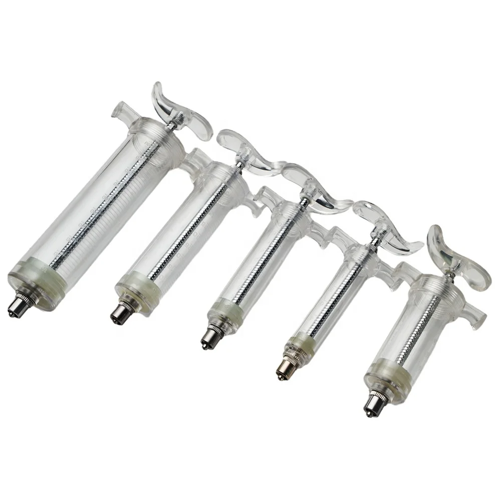 Adjustable TPX Veterinary Plastic Syringe for Livestock Injection Efficient Use for Animals