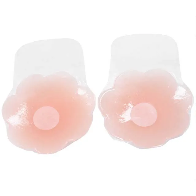 wholesale silicone reusable self-adhesive invisible breast lift pasties nippies thin push up nipple covers that lifts the breast