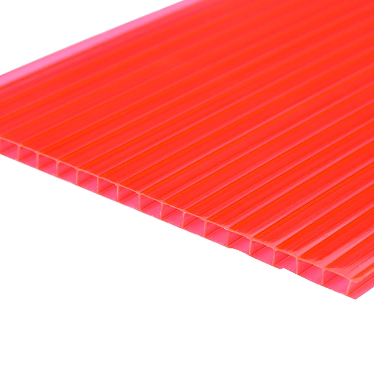 Hot selling skylight roofing 10mm plastic hollow polycarbonate panels for greenhouse