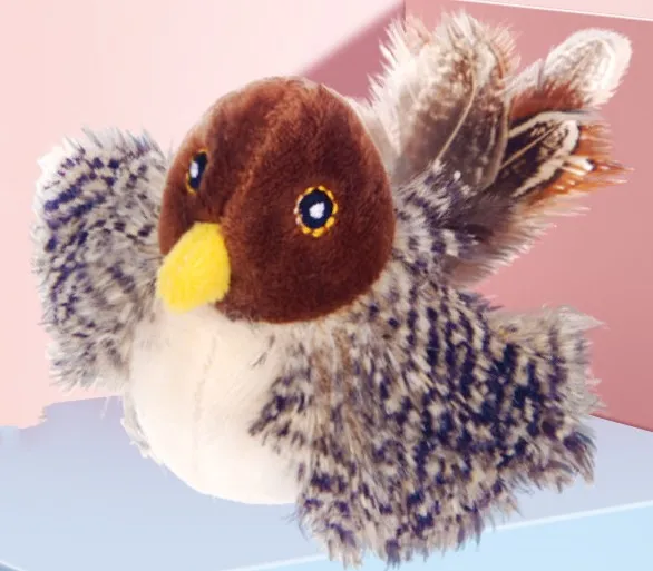 Hot Sale Toy Nature Safe Feather Self-Happy Plush Talkiing Intelligent Sensor Animal Model Simulation Hunting Cat Pet toys