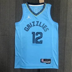 Grizzlies #12 Ja Morant jersey basketball wear for men heat transfer basketball shirts original 1:1 sports clothing fans jersey