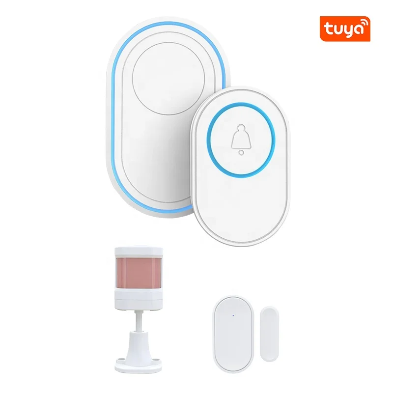  Tuya Smart Wifi Doorbell Home Burglar Alarm System 433mhz Wireless Security with 58