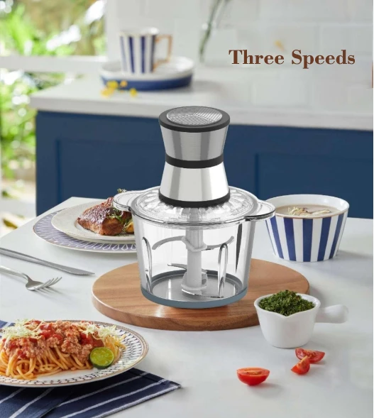 Small Kitchen Appliances Three Speeds Electric Food Chopper 3L Food Processor Stainless Steel Meat Grinder for Vegetable Meat