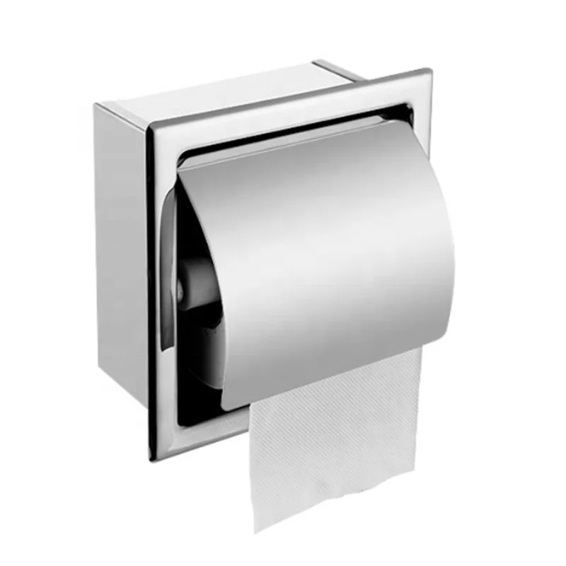 bathroom wall mount hand towel dispenser kitchen tissue box holder non-exposed stainless steel jumbo roll paper dispensers