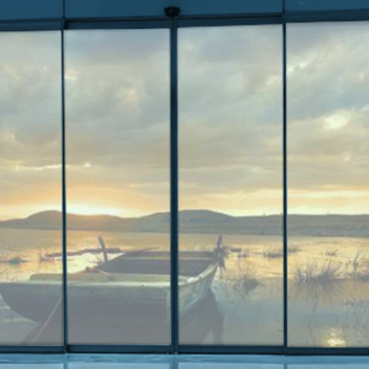 UV Print Door Film Pdlc Magic Glass Laminated Electric Film Privacy Room Windows Glass Pdlc Smart Film For Building Glass