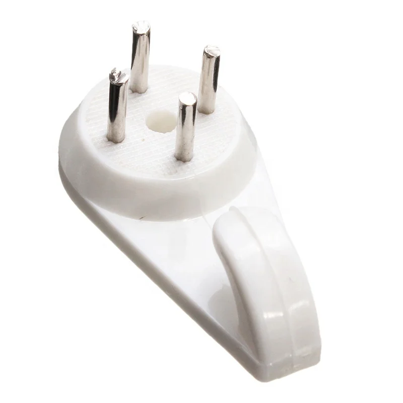 
10pcs/Set White Plastic Invisible Wall Mount Photo Picture Frame Nail Hook Hanger 30mm Easy To Fix Without Trace 