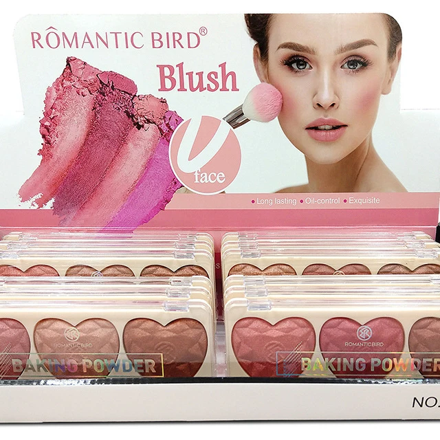 2022 hot selling three-color love highlight brightening blush rouge ROMANTIC BIRD new