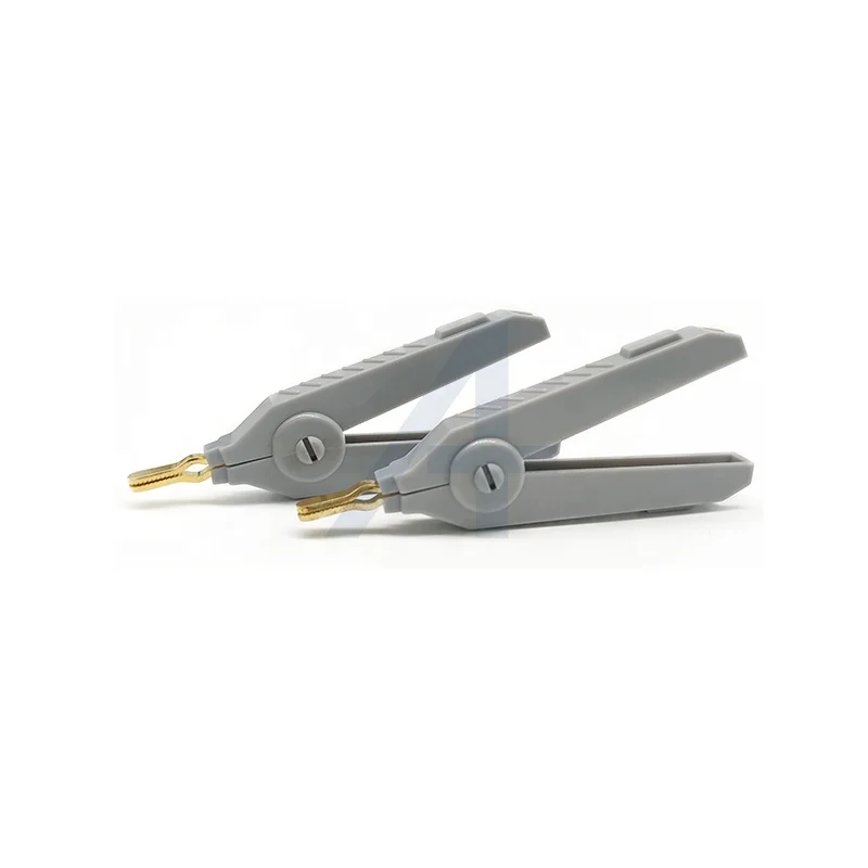 JIALUN 20A 90MM Gold Plated Brass High Quality ABS Insulated Circuit Gray Kelvin Clip