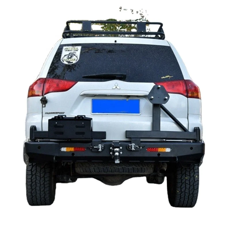 TOPLEADER AUTO PARTS Popular High Quality  Industrial Carbon Steel Black Color Rear Bumper For M-itsubishi Pajero Sport