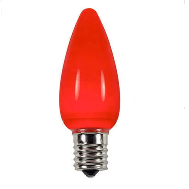 New Arrival Ceramic C9 LED Christmas Light Bulbs Warm White Smooth Opaque