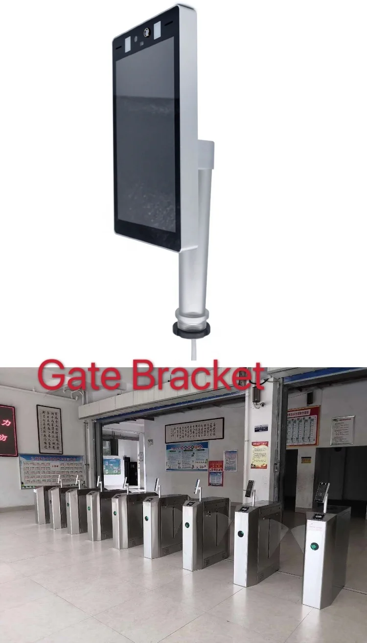 8 inch Non-Contact Infrar ed Thermo meter Body Face Recognition detection Time Attendance System Access Control