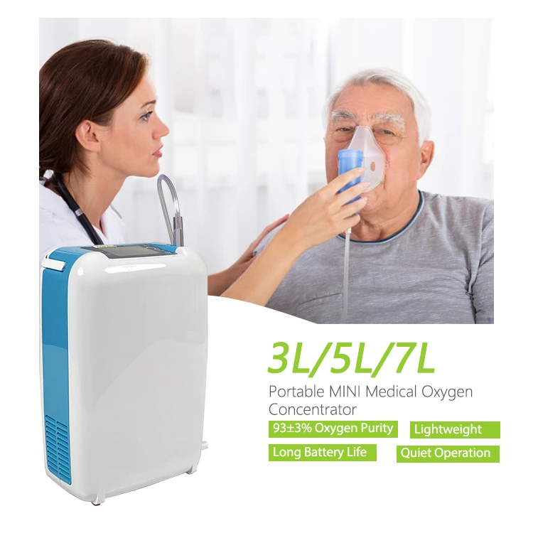 2023 New Trend 93% Pulse Mini Portable Oxygen-Concentrator 5l Operated Portable Oxygen Concentrator For Travel Homeuse