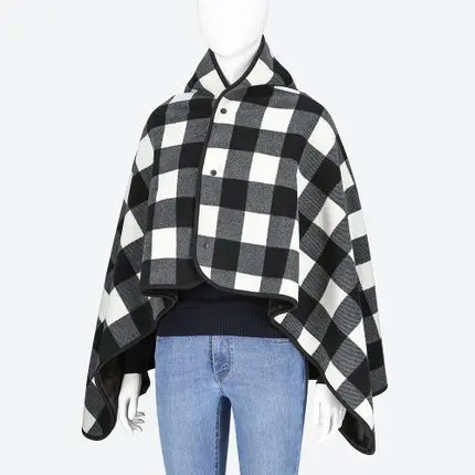 Custom Winter Multi-purpose Polar Fleece Throw Blanket Colorful Cloak Grid Stripe Design Scarf Shawl Blanket