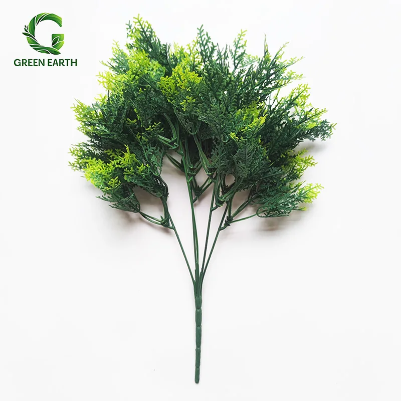 high quality artificial plant decoration living room fake fern leaves artificial pine needle branches